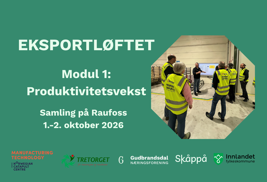 Eksportløftet - Samling for vareproduserende bedrifter på Raufoss